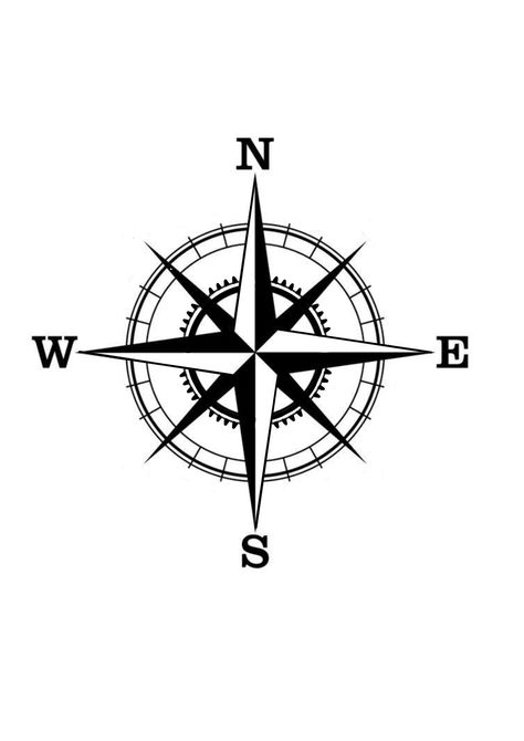 Compass Tattoo Stencils For Men, Compass Tattoo Stencil, A Compass Tattoo, Compas Tattoo, Compass Tattoo Ideas, Calf Tattoo Ideas, Dragon Tattoo Shoulder, Small Compass Tattoo, Simple Compass Tattoo