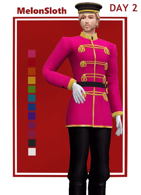 Sims 4 Soldier Cc, Butler Uniform, Royal Uniform, Royal Navy Uniform, Sims 4 Decades Challenge, Navy Uniform, Band Uniforms, Match Outfits, Navy Uniforms