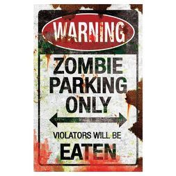 Halloween Metal Sign - Zombie Parking Rusty Sign, Weird Stuff On Amazon, Home Decor Halloween, Zombie Walk, Zombie Party, Halloween Zombie, Parking Signs, Zombie Halloween, Man Cave Bar