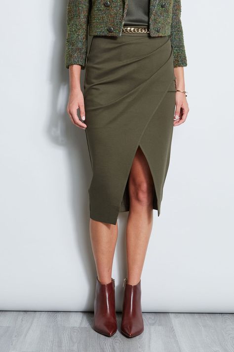 Midi wrap skirt