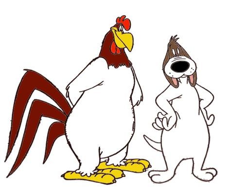 HAPPY 75th BIRTHDAYS to BARNYARD DAWG and FOGHORN LEGHORN!! 8/31/21 Born George P. Dog and Foghorn Leghorn, both Looney Tunes characters. Barnyard Dawg, n adult anthropomorphic basset hound, he is the archenemy of Foghorn Leghorn, a very large rooster with a Southern accent. Dawg was created by Robert McKimson, who also created Foghorn, and both originally voiced by Mel Blanc. Looney Tunes Rooster, Happy 75th Birthday, Foghorn Leghorn, Southern Accents, Looney Tunes Characters, 75th Birthday, Bugs Bunny, Basset Hound, Cartoon Dog