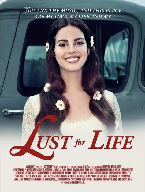 Lust For Life Poster, Lana Del Rey Poster, Mighty Mike, Lana Del Rey Albums, Pretty When You Cry, Life Poster, Poster Room, Princesa Disney, Lust For Life