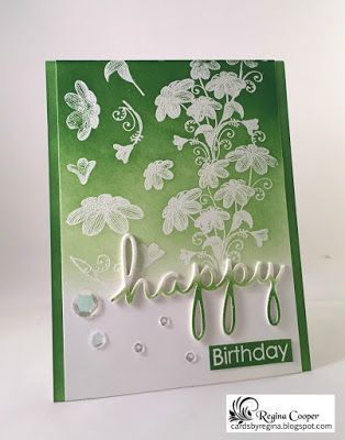 Ombre Cards, Jennifer Mcguire Cards, Silhouette Cards, Jennifer Mcguire, Birthday Stamps, Card Making Tips, By Regina, Embossed Cards, Beautiful Handmade Cards