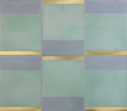 Kavim 3 Green & Gray | Handmade Terracotta Tile Tile Entryway, Entryway Tile, Creative Tile, Terracotta Tile, Glazed Brick, Grey Tiles, Hand Painted Tiles, Tile Inspiration, Flooring Materials