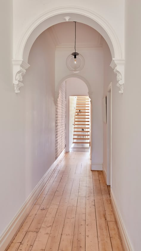 Victorian Terrace Hallway, Terrace Hallway, Carpentry Details, Corridor Ideas, Victorian Terrace Renovation, Terrace House Design, Victorian Home Renovation, Terrace Renovation, Classical Villa