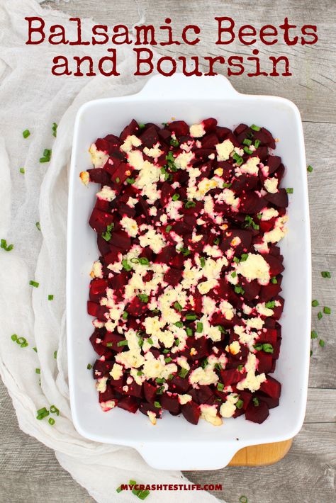 Boursin Recipe, Boursin Cheese Appetizers, Balsamic Beets, Low Carb Side Dish Recipes, Recipe Beets, Stolen Recipe, Boursin Recipes, Raw Beets, Boursin Cheese