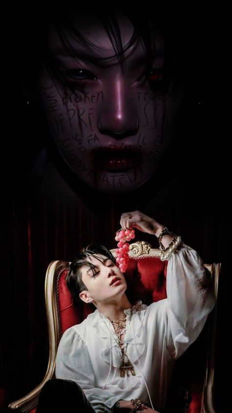 Jeon Jungkook fanart 🫠 " Come on, tell me a dark secret 😁" tell the truth, you are definitely a vampire, aren't you... I'm definitely right 😆😍 Jungkook Vampire Fanart, Asian Vampire, Jungkook Vampire, Art Jungkook, Jeon Jungkook Fanart, Wattpad Vampire, Demon Pictures, Male Vampire, Vampire Pictures