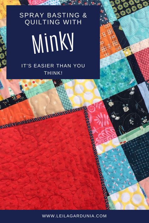 How To Quilt With Minky Backing, Minky Backed Quilt, Quilting With Minky Backing, Minky Quilt Backing, Quilt With Minky Backing, Fast Quilts, Basting A Quilt, Backing A Quilt, Minky Quilt