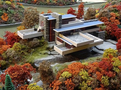 Falling Water Frank Lloyd Wright, Rumah Moden, Falling Water House, Waterfall House, Architecture Cool, Frank Lloyd Wright Architecture, Frank Lloyd Wright Design, Frank Lloyd Wright Homes, Architecture Collection