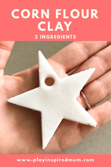 Flour Clay, How To Make Crisps, Make Your Own Clay, Clay Christmas Decorations, Cloud Dough, Homemade Clay, Salt Dough Ornaments, Dough Ornaments, Corn Flour