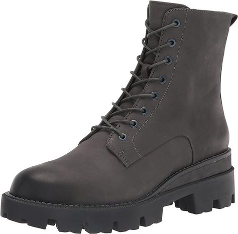 Amazon.com | Sam Edelman Women's Garret Combat Boot, Moonlight Grey, 8 | Mid-Calf Platform Combat Boots, Combat Boot, Beautiful Boots, Moto Boots, Sam Edelman Shoes, Waterproof Boots, Walk On, Sam Edelman, Mid Calf