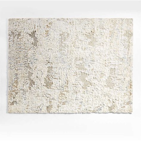 Cavazzi Neutral Distressed Rug | Crate and Barrel Fancy Living Rooms, Plaster Texture, Distressed Area Rug, Rugs Bedroom, Neutral Area Rugs, Color Representation, Rugs Living Room, Living Room Rugs, Bedroom Rugs