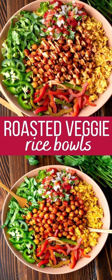 Roasted Veggie Rice Bowl, Vegetarian Rice Bowl Recipe, Veggie Rice Bowl Recipe, Vegetarian Rice Bowl, Rice Bowls Vegetarian, Savory Lunch, Zone Diet Recipes, Veggie Rice Bowl, Veggie Rice