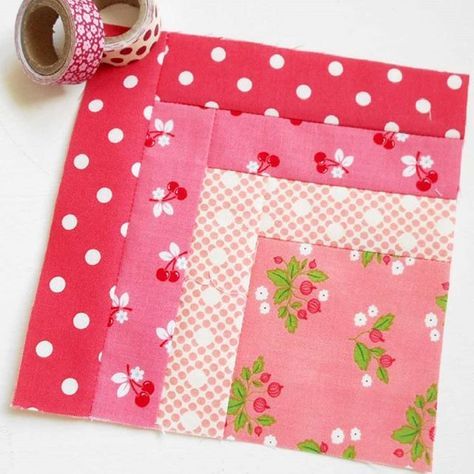 Block 238 - Pretty in Pink. Another simple #tulapinkcitysampler block. #patchsmithbad2016 #twobluebirdies #100days100blocks #100blocks100days Tula Pink Quilt, Farmers Wife Quilt, Modern Quilt Blocks, Farmers Wife, Log Cabin Quilt Blocks, Quilt Square Patterns, Quilt Squares, Lap Quilts, Pink Quilts