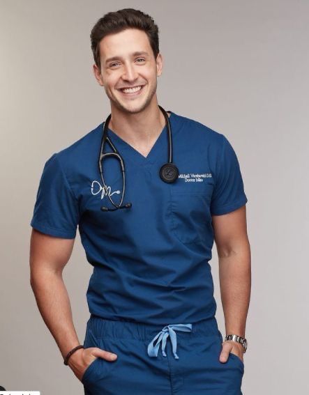 Doctor Headshots, Doctor Photoshoot, Medical Scrubs Men, Dr Mike Varshavski, Mike Varshavski, Men Celebrities, Dr Mike, Male Doctor, Medical Doctor