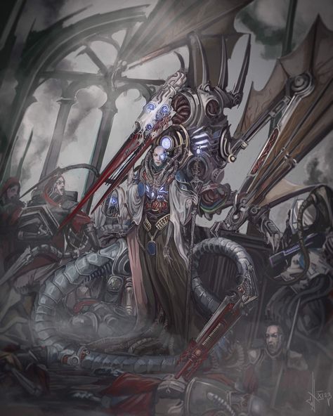 Warhammer 40k Dark Eldar, Dark Mechanicus, 40k Conversions, Adeptus Mechanicus, Dark Eldar, 40k Artwork, Warhammer 40k Art, Gallery Artwork, Warhammer Art