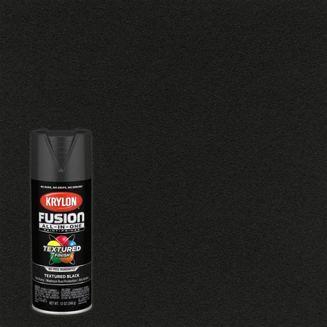 Krylon Acrylic Enamel FUSION ALL-IN-ONE Matte Textured Textured Spray Paint and Primer In One (NET WT. 12-oz) in the Spray Paint department at Lowes.com Textured Spray Paint, Waterless Car Wash, Metallic Spray Paint, Condo Ideas, Mineral Spirits, Texturizing Spray, Paint Primer, Black Textures, Black Stainless Steel