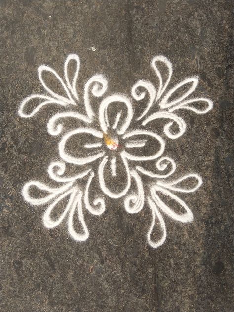 Visit my my blog for more Rangoli designs. Rangoli Designs For Daily Use, Very Small Rangoli Designs Simple, Simple White Rangoli Designs, Simple White Rangoli, Simple Flower Rangoli Designs Easy, Small Rangoli Designs Easy Free Hand, Simple Flower Design Rangoli, Mugulu Simple, Small Simple Rangoli Designs