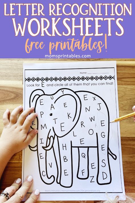 Letter Recognition Worksheets Free | Letter Recognition Worksheets PDF | Letter Recognition Worksheets for preschoolers | Letter Recognition Worksheets for kindergarten for toddlers | Free PDF downloads at Moms Printables! Letter Sound Worksheets Preschool, Best Way To Teach Letter Recognition, Uppercase Letters Printable Free, Letter Hunt Printable Free, Letter Recognition Activities Preschool Free Printables, Letter Review Activities For Preschool, Letter Practice Preschool, Letter Recognition Activities Preschool, Teaching Kids Letters