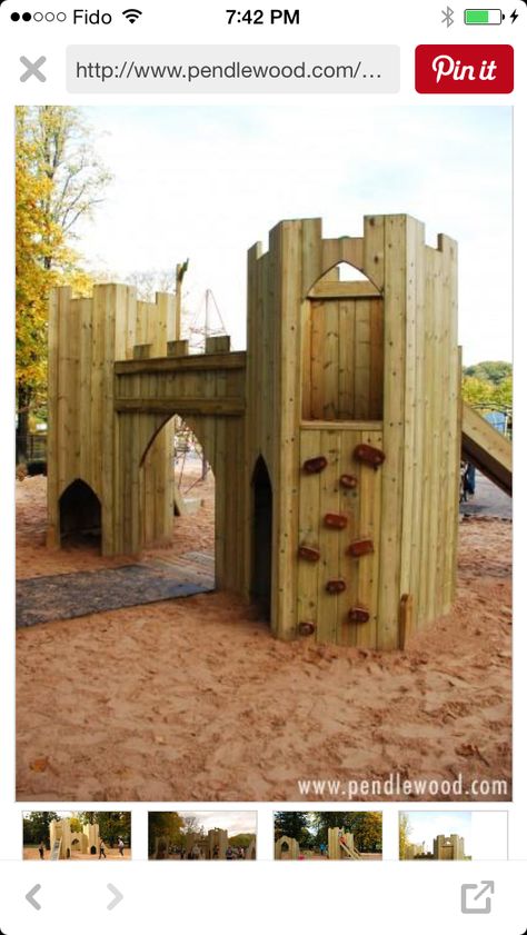 Castle Fort, Kids Clubhouse, Kids Castle, Kids Backyard Playground, Tree House Plans, Woodland House, Backyard Adventure, Pallet House, Diy Playground