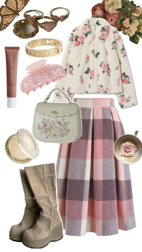 Cottagecore Outfit Winter, Grandmacore Aesthetic Outfit, Grandmacore Outfit, Winter Vintage Outfits, Kawaii Outfit Ideas, Cottagecore Outfits, Feminine Outfit, Costume Outfits, Really Cute Outfits