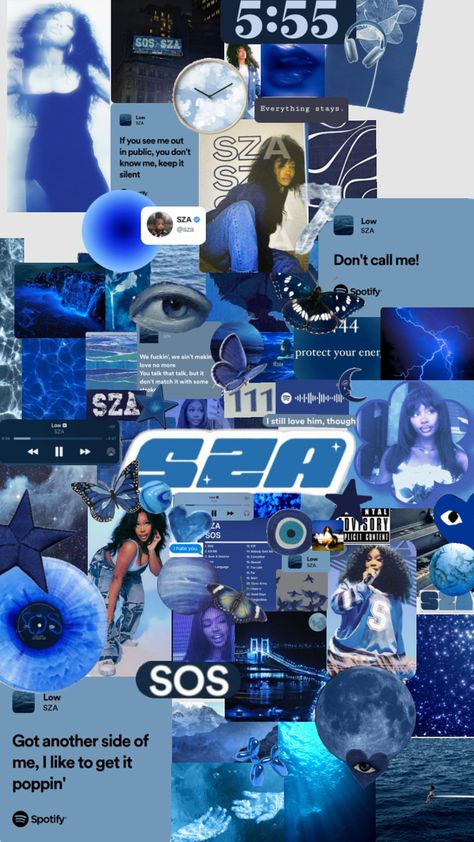 #remix@avabryce11 #sza Music Collage, Your Aesthetic, Energy, Collage, Music, Blue