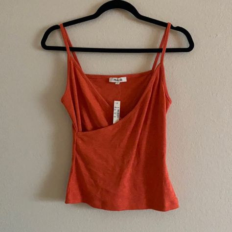 Brand New Wrap Cami Tank Top With Tags Diy Clothes Design, Orange Top, Alternative Outfits, Tank Top Cami, Cami Tanks, Color Orange, New Outfits, Fashion Inspo Outfits, Orange Color