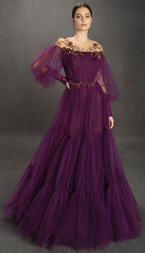 30+ Stunning Evening Dresses That Perfect Choice For Wearing To Any Special Occasion Fairy Gown, Teuta Matoshi, Sparkle Gown, Gold Evening Dresses, Purple Gowns, Evening Dresses With Sleeves, Long Sleeve Evening Dresses, Fantasy Dress, Evening Dresses Elegant