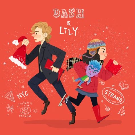 Dash And Lily Poster, Dash And Lily Fanart, Dash And Lily Aesthetic, Dash And Lily, Dash Lily, Lilies Drawing, Lily Wallpaper, Pretty Drawings, Art Collage Wall