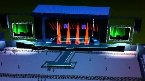 Panggung Konser Design, Stage Ideas Concert, Crystal Tears, One Way Street, Stage Lighting Design, Concert Crowd, Materi Bahasa Jepang, Concert Stage Design, Outdoor Stage