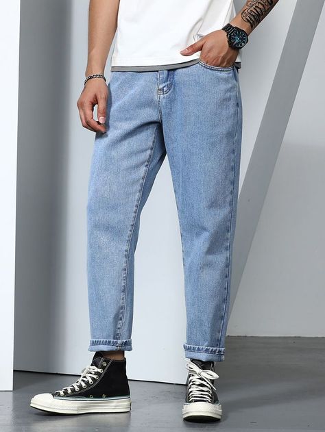 Boyfriend Jeans For Men, Mom Style Jeans Men, Boyfriend Jeans Outfit Men, Mom Jeans Outfit Hombre, Jean Mom Hombre, Straight Cut Jeans Outfit Men, Blue Jean Outfits Men, Jeans Mom Hombre, Vintage Jeans Outfit