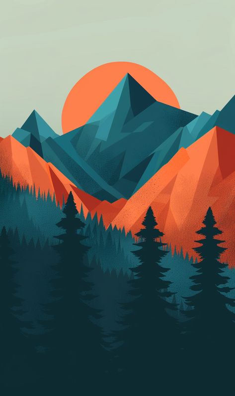 #GeometricLandscape #TriangularMountains #Trees #TealBlue #Orange #Modern #Abstract #3:5AspectRatio #TheCandie Dunes Wallpaper, Blue And Orange Color Scheme, Orange Color Scheme, Google Pixel Wallpaper, Abstract Design Pattern, View Of Nature, Orange Poster, Geometric Landscape, Inspirational Digital Art