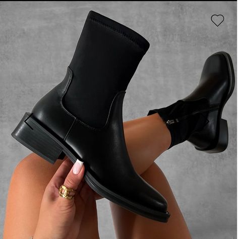 Mid heel ankle boots