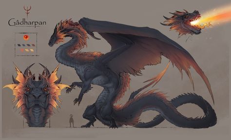 Dragon Design Concept, Dragon Anatomy, Eastern Dragon, Legendary Dragons, Mythical Dragons, Dragon Sketch, Fantasy Beasts, 다크 판타지, Alien Concept Art