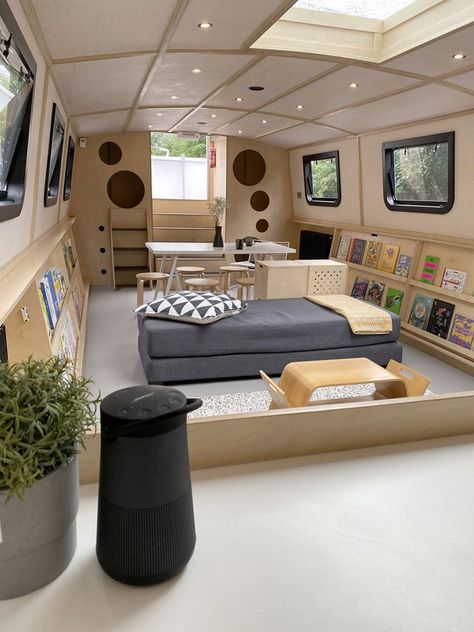 Bespoke Narrowboat Builders & Widebeam Boat Builders Wide Beam Boat Interiors, Widebeam Boat Interiors, Small House Boat, Houseboat Renovation, Boathouse Interior, Widebeam Boat, House Boat Interior, Boat Renovation, Sailboat Life