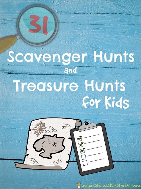 Check out this collection of 31 Scavenger Hunts and Treasure Hunts for Kids! Ideas for a variety of ages from toddlers on up. Milk Carton Crafts, Treasure Hunt For Kids, Treasure Hunt Clues, Halloween Scavenger Hunt, Birthday Party Games For Kids, Treasure Hunts, Scavenger Hunt For Kids, Scavenger Hunts, Pirate Treasure