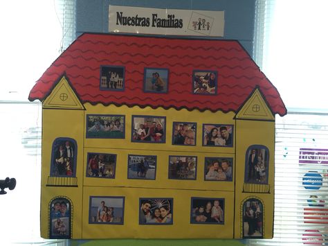 Family Pictures Board Ideas Classroom, Family Wall For Classroom, Family Display Classroom, Family Photo Wall Classroom, Family Bulletin Board Ideas Preschool, Preschool Family Wall, Family Wall Ideas, Family Board Ideas Classroom, Classroom Family Tree