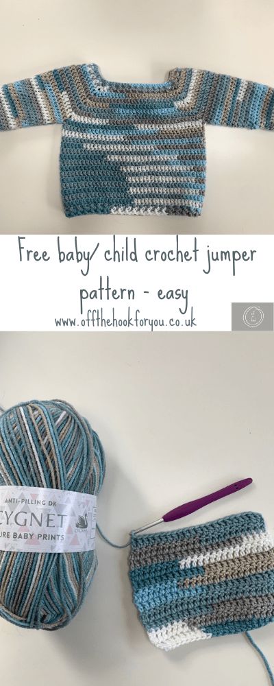 Baby Sweater Crochet Pattern Free, Crochet Toddler Sweater, Baby Jumper Pattern, Crochet Wardrobe, Diy Crochet Sweater, Crochet Jumper Pattern, Crochet Children, Baby Jumpers, Crochet Baby Sweater Pattern