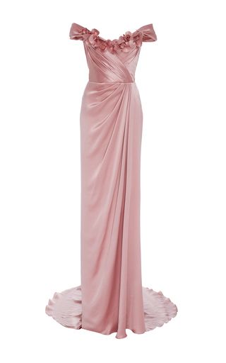 Gown Moda Operandi, Photo Clothes, Marchesa Fashion, Marchesa Gowns, Rose Ball, Festa Party, Trendy Dress, Prom Outfits, Satin Gown