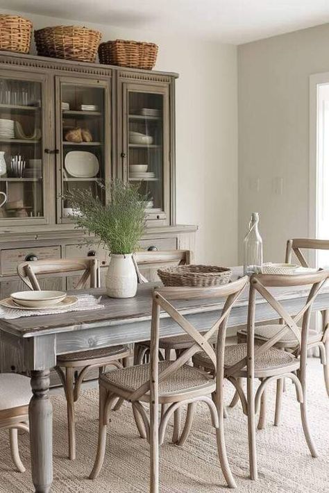 Rustic Dining Room Ideas Farmhouse Style, Cottage Core Dining Room Ideas, Rustic Dining Room Decor Ideas, Cozy Cottage Dining Room, French Farmhouse Dining Room, Rustic Dining Room Ideas, Dining Room Design Farmhouse, Dining Room Furniture Ideas, Hygge Lifestyle Inspiration