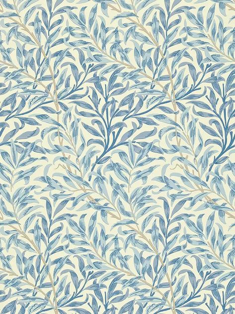 Morris & Co. Willow Boughs Wallpaper Willow Bough Wallpaper, William Morris Wallpaper, Laundry Room Wallpaper, Blue Lounge, Modern Colours, Morris Wallpapers, Blackout Roller Blinds, Spanish Style Home, Blue Willow