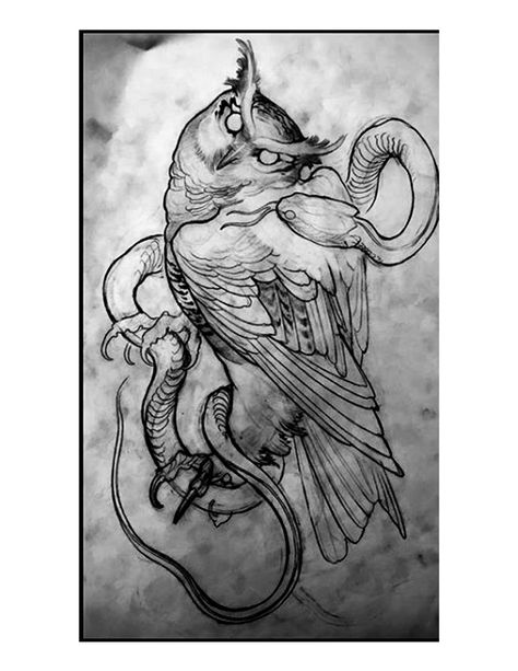 Owl Snake Tattoo, Owl And Snake Tattoo, Owl Tattoo Drawings, Disney Drawings Sketches, Owl Tattoo Design, Pen Illustration, Text Tattoo, Eagle Tattoos, Leg Tattoos Women