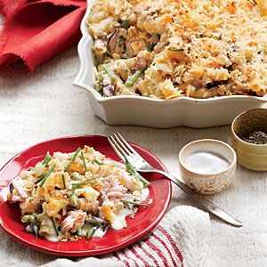 New Tuna Casserole | MyRecipes.com Million Dollar Chicken Casserole, Million Dollar Chicken, Chicken Spaghetti Casserole, Southern Living Recipes, Tuna Casserole Recipes, Spaghetti Casserole, Tuna Casserole, 200 Calories, Easy Casserole