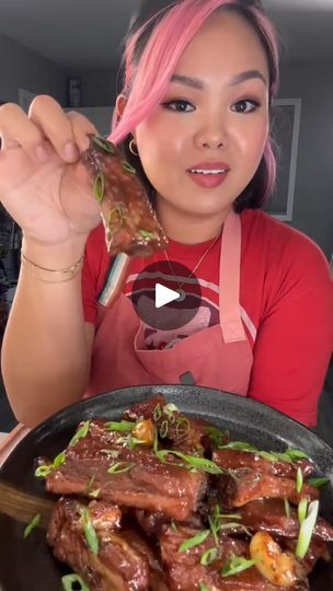 Asian Pork Ribs, Sticky Ribs Recipe, Easy Asian Dishes, Sticky Pork Ribs, Pork Ribs Recipe, Sticky Pork, Asian Pork, Pork Rib Recipes, Easy Asian