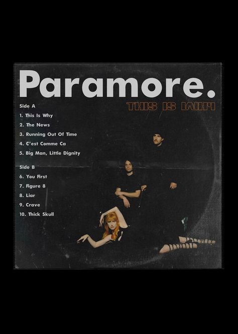 Paramore This is Why alternative artwork Paramore This Is Why Poster, This Is Why Paramore, Paramore Poster, Taylor Midnights, Female Rock Stars, Craft Images, Album Artwork, Hayley Williams, Figure 8