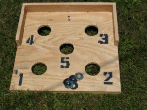 Washers game more similar to what I remember. You separate the two washer… Washers Game Diy, Washer Game Board, Tossing Games, Washer Game, Gathering Games, Washer Boards, Washer Toss Game, Horseshoe Game, Michigan Crafts