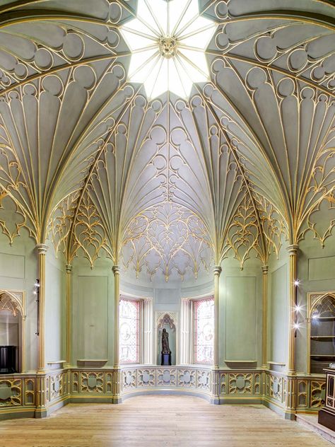 The Hidden Secrets of Strawberry Hill House — London x London Strawberry Hill House, Gothic Revival Architecture, Strawberry Hill, Gothic Castle, Round Tower, Gothic Cathedrals, Unusual Buildings, House London, London House