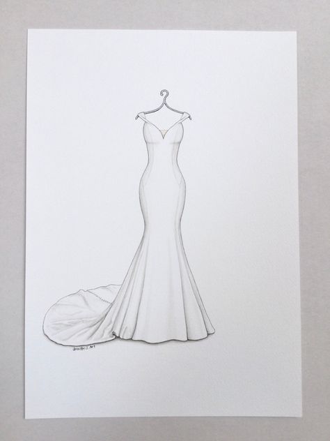 CUSTOM Wedding dress sketch illustration drawing painting portrait Wedding Dresses Drawing Sketches, Kate Moss Wedding Dress, Custom Wedding Dress Sketch, Wedding Dress Sketch, Kate Moss Wedding, Wedding Dress Illustrations, Dress Sketch, Wedding Dress Sketches, Dress Painting