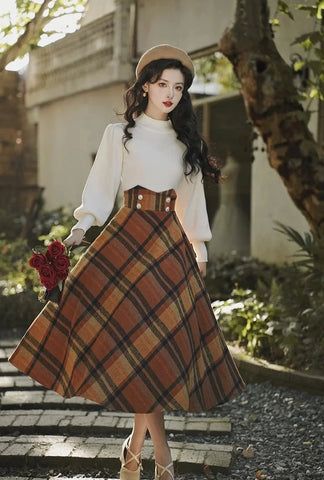 Long skirt with shirt