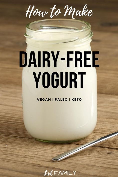 How To Make Your Own Dairy Free Yogurt, Instant Pot Yogurt Recipe Dairy Free, How To Make Dairy Free Yogurt, Diy Non Dairy Yogurt, Diy Dairy Free Yogurt, Yogurt Alternatives Dairy Free, Homemade Yogurt Recipes Yogurt Maker, Paleo Yogurt Recipe, Coconut Milk Yogurt Recipe